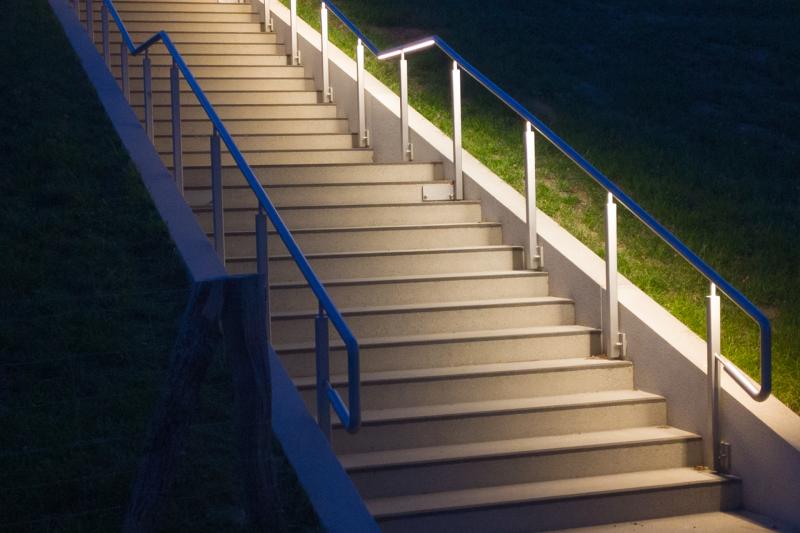 Abendbeleuchtung Treppenaufgang