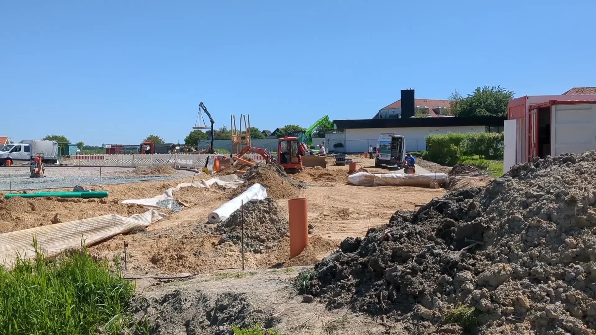 Baustelle am Trischendiek Park
