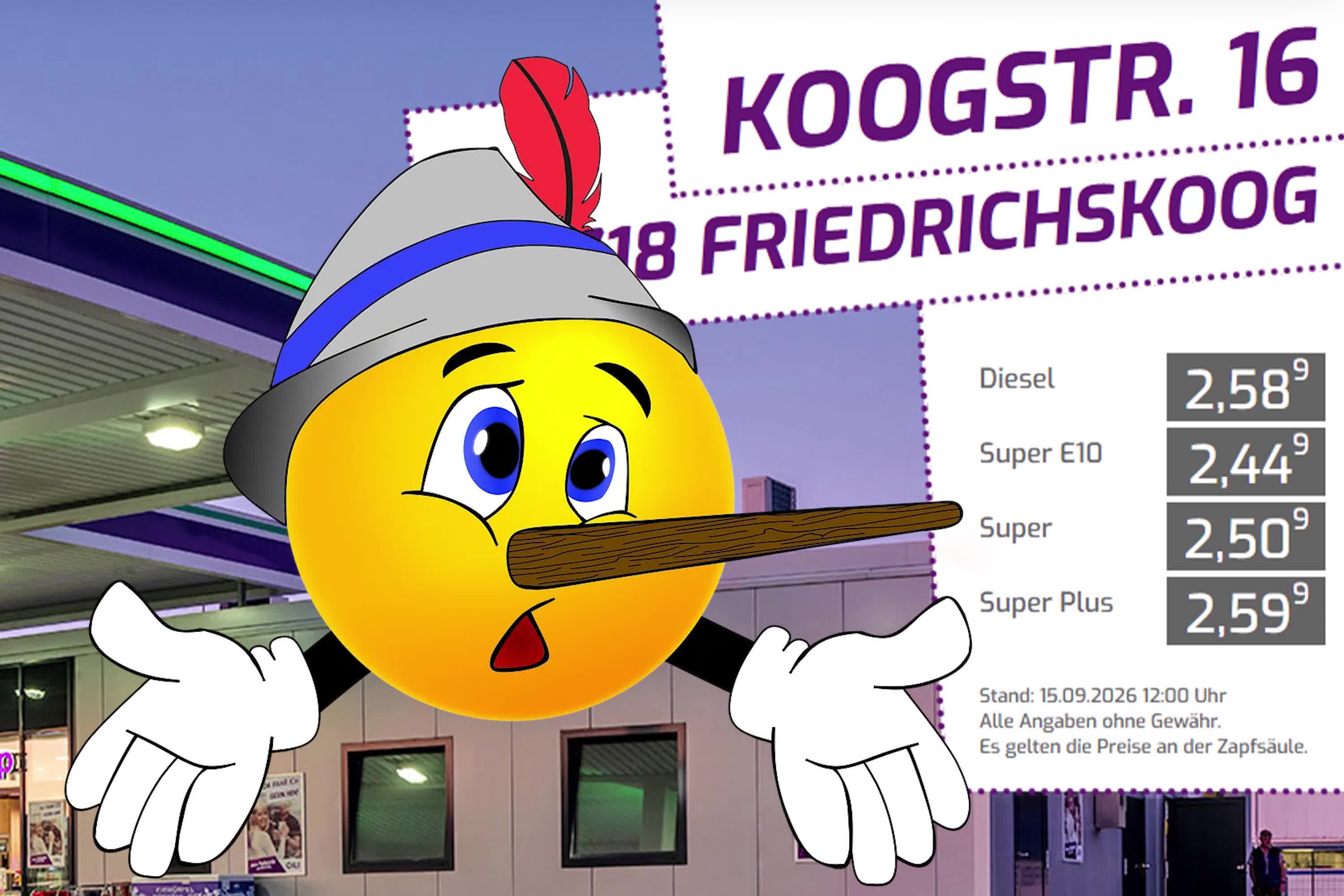 Tankpreise in Friedrichskoog
