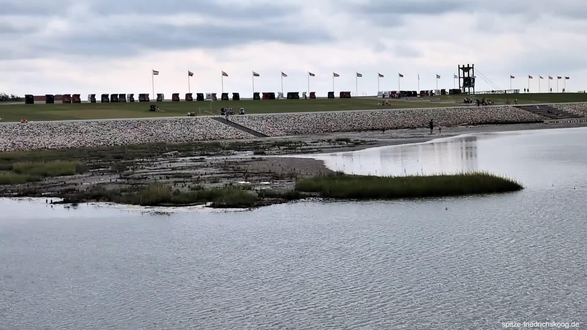 Aussicht von der Westbuhne an der Spitze Friedrichskoog